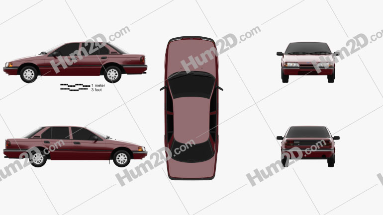 Ford Falcon 1988 car clipart