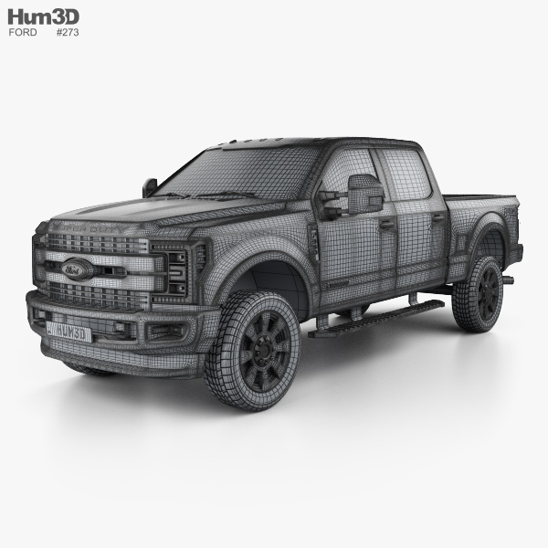 Ford F-350 Super Duty Super Crew Cab King Ranch 2018 3D model