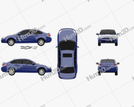 Ford Focus SES (US) sedan 2007 car clipart