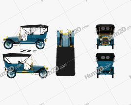 Ford Model K Touring 1906 car clipart