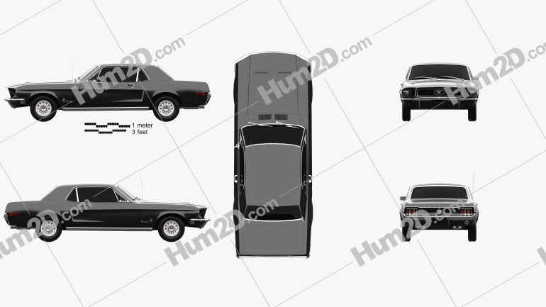 Ford Mustang Hardtop 1968 PNG Clipart