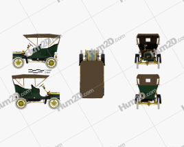 Ford Model F Touring 1905 car clipart