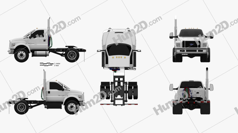 Ford F-650 / F-750 Regular Cab Tractor 2016 clipart
