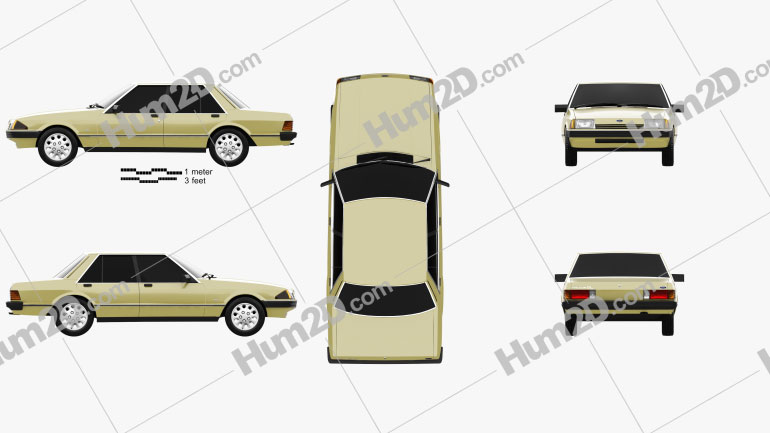 Ford Falcon 1982 car clipart