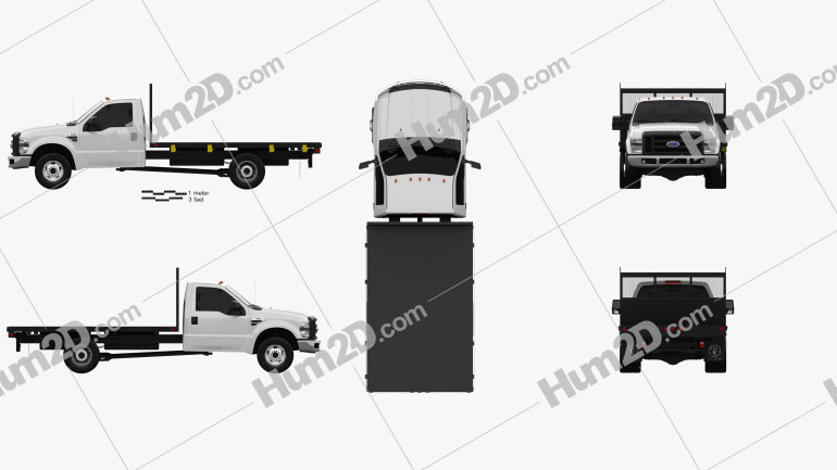 Ford F-350 Regular Cab Flatbed 2010 clipart
