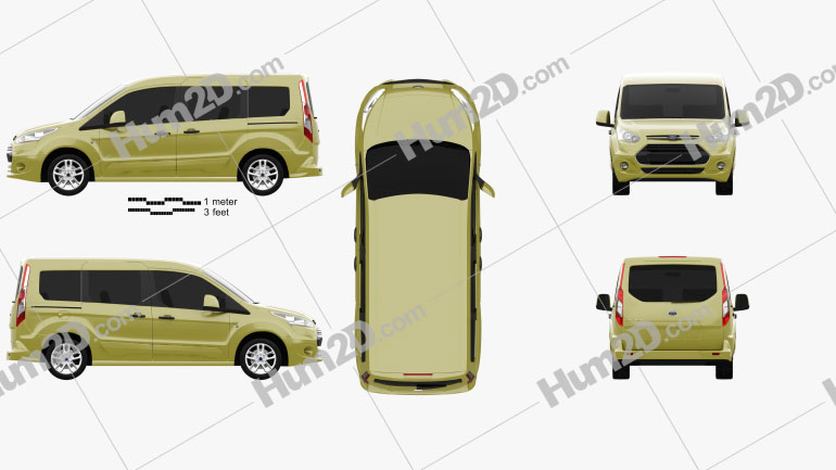 Ford Tourneo Connect SWB 2013 clipart