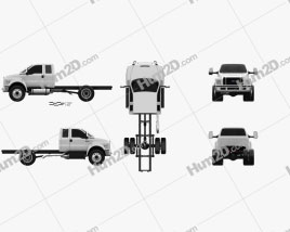 Ford F-650 / F-750 Super Cab Chassis 2016 clipart