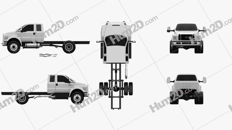 Ford F-650 / F-750 Super Cab Chassis 2016 clipart