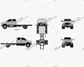 Ford F-650 / F-750 Crew Cab Chassis 2016 clipart