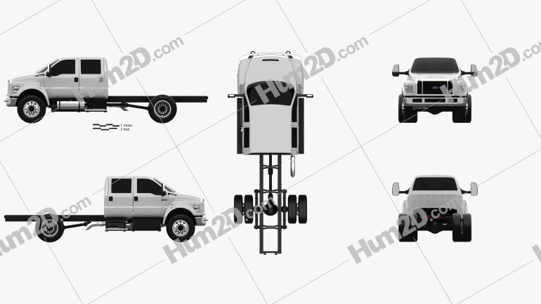 Ford F-650 / F-750 Crew Cab Chassis 2016 clipart