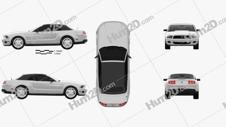 Ford Mustang V6 Cabrio 2010 car clipart