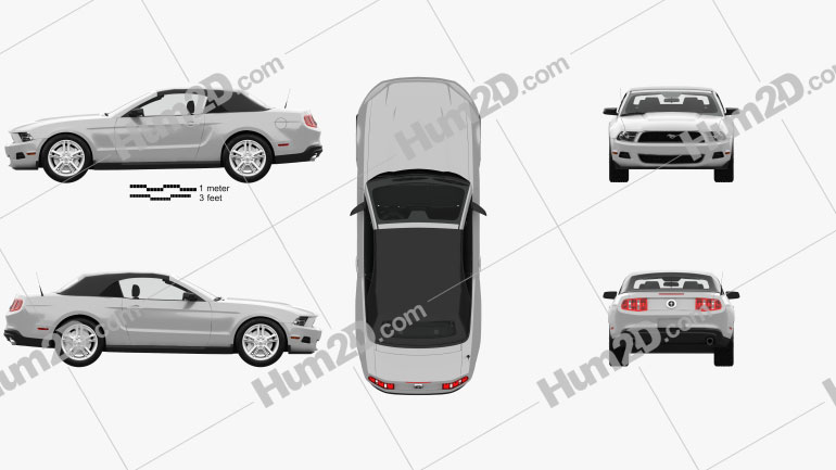 Ford Mustang V6 Convertible with HQ interior 2010 car clipart
