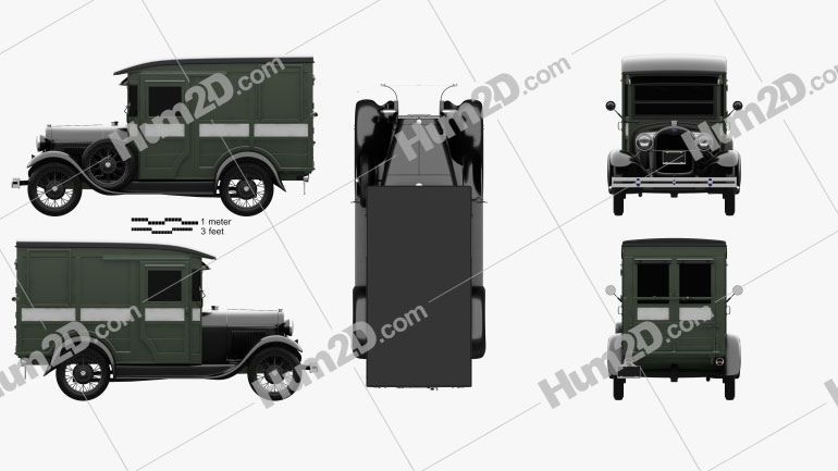Ford Model A Delivery Truck 1931 clipart