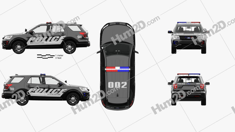 Ford Explorer Police Interceptor Utility with HQ interior 2016 car clipart