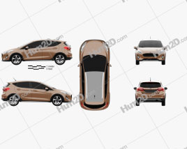 Ford Fiesta Active 2017 car clipart