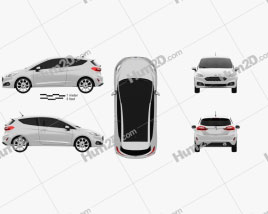 Ford Fiesta Vignale 2017 car clipart