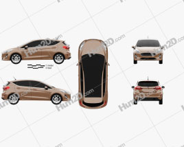 Ford Fiesta Titanium 2017 car clipart