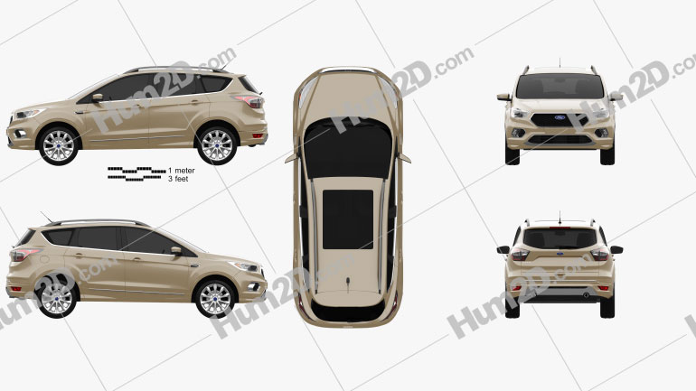 Ford Kuga Vignale 2016 car clipart