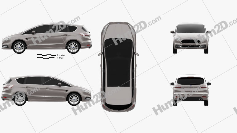 Ford S Max Vignale 16 Clipart Download Vehicles Clipart Images And Blueprints In Png Psd