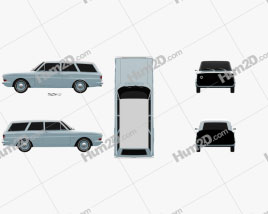 Ford Taunus (P6) 12M station wagon 1967 car clipart