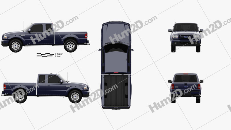 Ford Ranger (NA) Extended Cab 2008 car clipart
