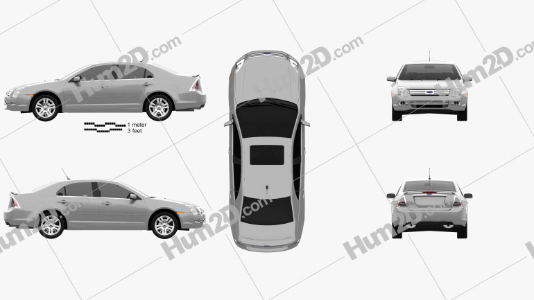 Ford Fusion SEL 2006 car clipart
