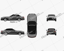 Ford Mustang GT EU-Spez convertible 2015 car clipart