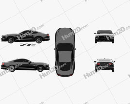Ford Mustang GT EU-spec fastback 2015 car clipart