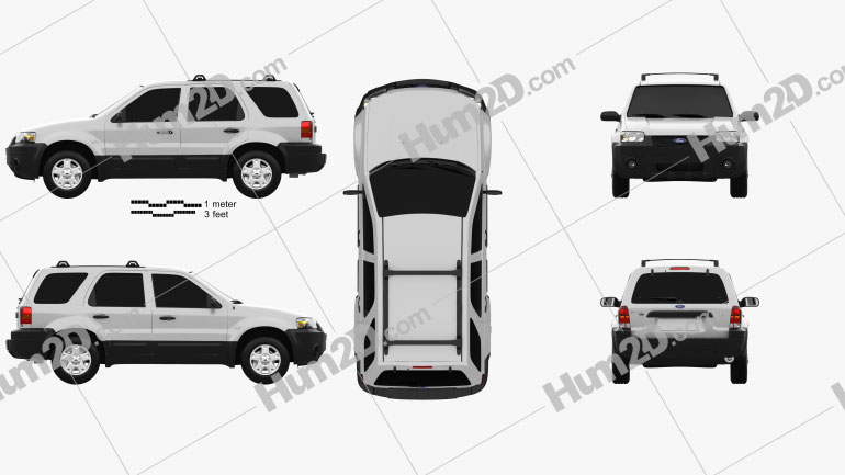 Ford Escape XLT Sport 2003 car clipart