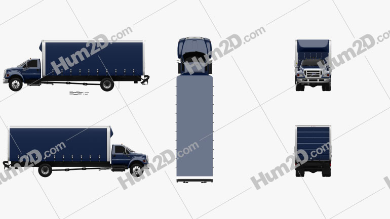Ford F-750 Box Truck 2004 PNG Clipart