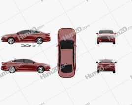 Ford Fusion Titanium 2017 car clipart