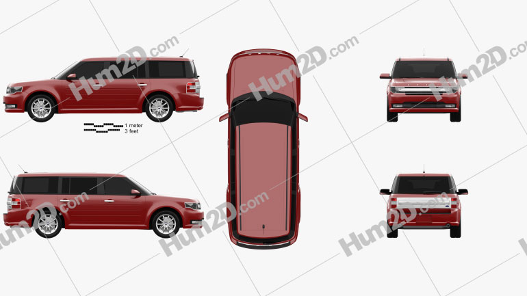 Ford Flex Limited 2013 car clipart