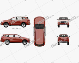 Ford Everest with HQ interior 2014 car clipart