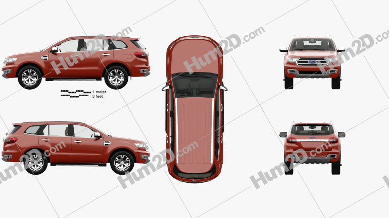 Ford Everest with HQ interior 2014 Blueprint