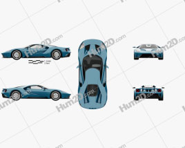 Ford GT concept with HQ interior 2015 car clipart