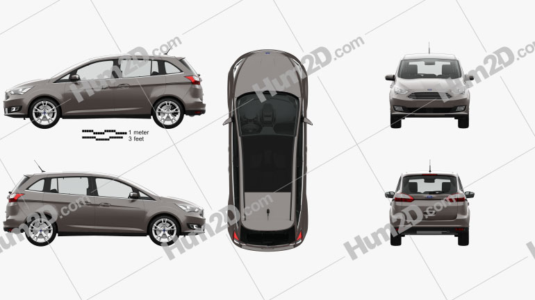 Ford Grand C-max with HQ interior 2015 Blueprint
