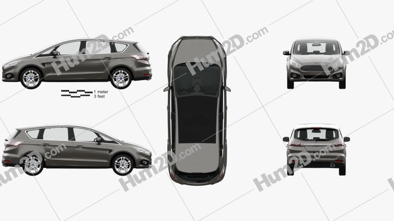Ford S-MAX with HQ interior 2015 PNG Clipart