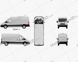 Ford Transit Panel Van L2H2 with HQ interior 2012 clipart
