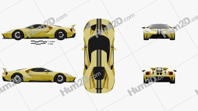 Ford GT 2017 Clipart Image