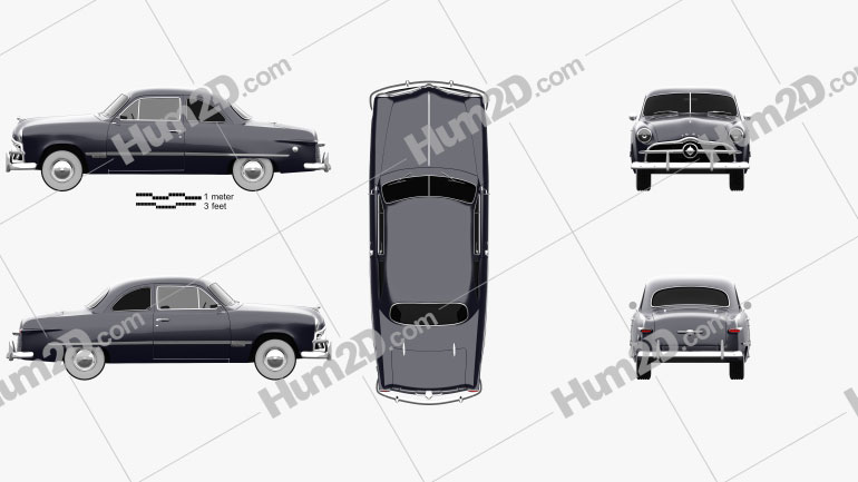 Ford Custom Club Coupe 1949 Blueprint