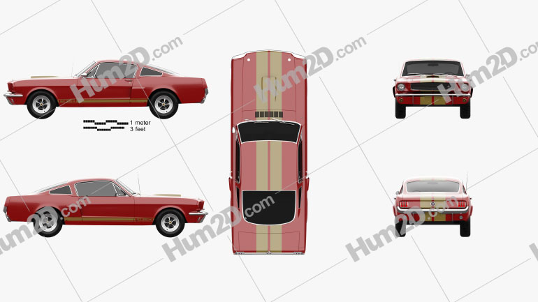 Ford Mustang 350GT 1969 car clipart
