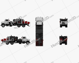Ford L8000 Fuel and Lube Truck 1996 clipart