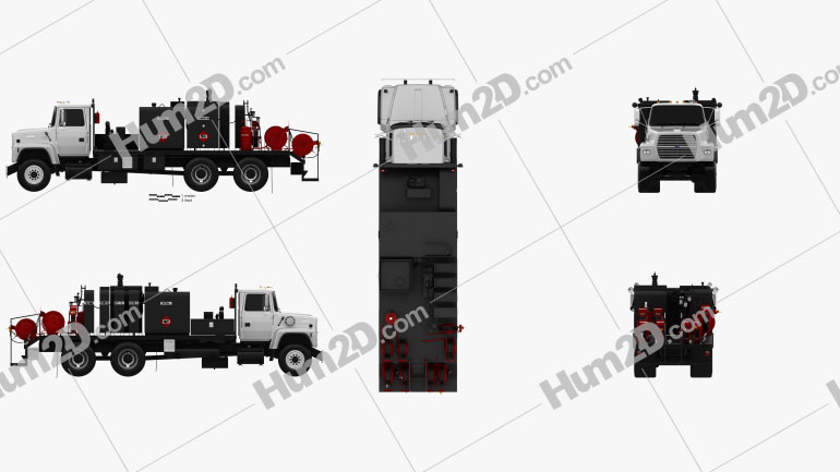Ford L8000 Fuel and Lube Truck 1996 PNG Clipart
