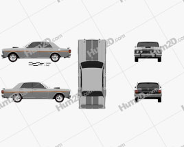Ford Falcon GT-HO 1971 car clipart