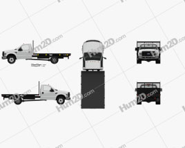 Ford F-350 Regular Cab Flatbed with HQ interior 2010 car clipart