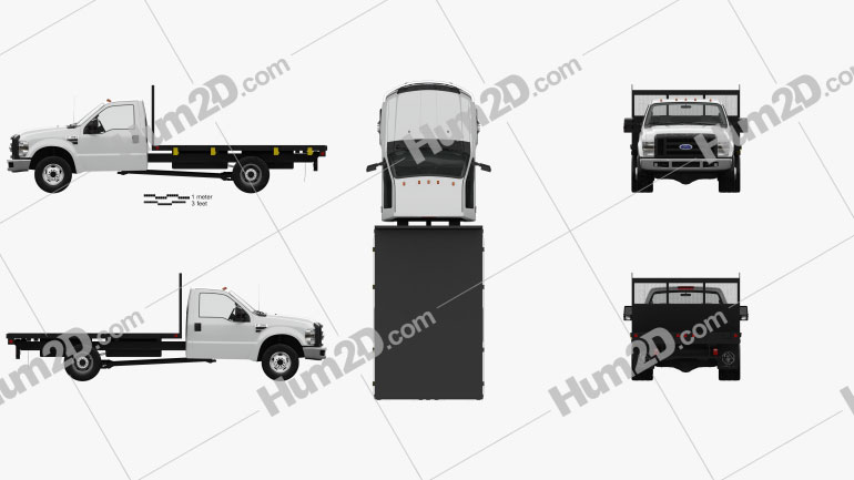 Ford F-350 Regular Cab Flatbed with HQ interior 2010 car clipart