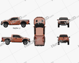 Ford F-150 SVT Raptor Super Cab 2009 car clipart