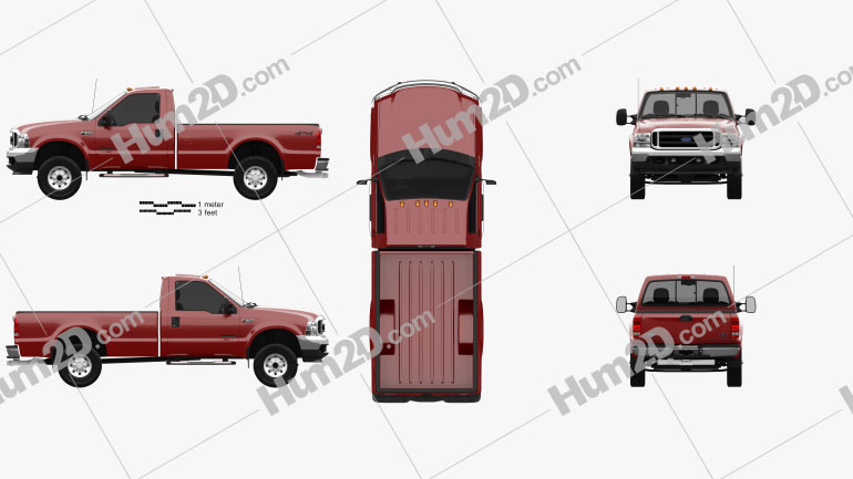 Ford F-350 Super Duty Regular Cab 1999 Blueprint
