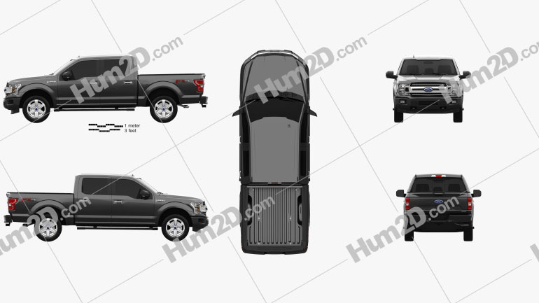 Ford F-150 Super Crew Cab 65ft Bed XLT 2018 PNG Clipart