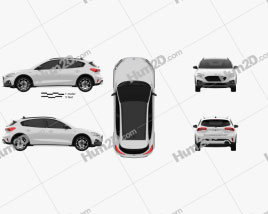 Ford Focus Active Schrägheck 2018 car clipart